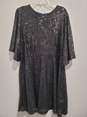 NWT Old Navy Black Sequin Midi Dress